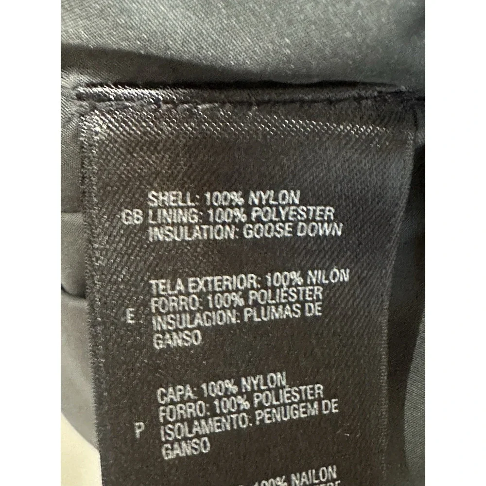 The North Face 550 Goose Down Puffer Vest Mens  Gray Black Full Zip Men